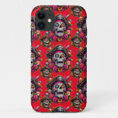 Sugar Skull Art - Jolly Pirate Skull (Rood) Case-Mate iPhone Case (Achterkant)