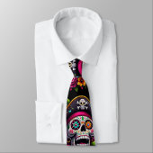 Sugar Skull Art - Jolly Pirate Skull Stropdas (Gebonden)