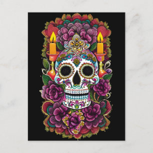 Sugar Skull Art - Kaars verlicht altaar Briefkaart