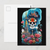 Sugar Skull Art - Kleurrijk Altaar Briefkaart (Voorkant / Achterkant)