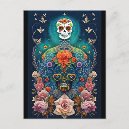Sugar Skull Art - Kleurrijke creaties Briefkaart