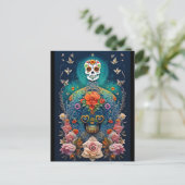 Sugar Skull Art - Kleurrijke creaties Briefkaart (Staand voorkant)