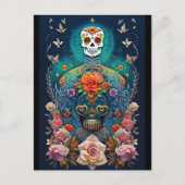 Sugar Skull Art - Kleurrijke creaties Briefkaart (Voorkant)