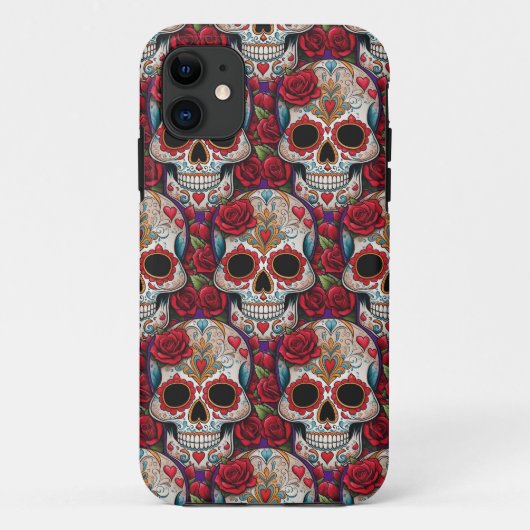 Sugar Skull Art - Kleurrijke Dia de los Muertos Case-Mate iPhone Case (Achterkant)