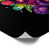 Sugar Skull Art - Kleurrijke Dia de los Muertos Poster (Hoek)