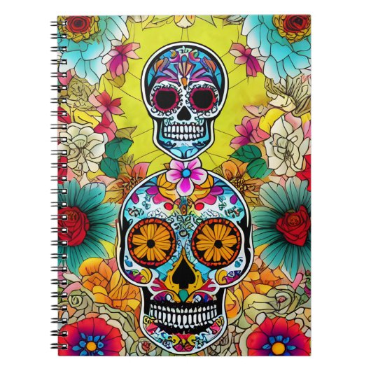 Sugar Skull Art - Kunst van het Herdenken Notitieboek (Voorkant)