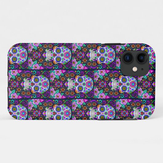 Sugar Skull Art - Leven in de dood Case-Mate iPhone Case (Achterkant (horizontaal))