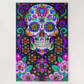 Sugar Skull Art - Leven in de dood Legpuzzel (Verticaal)