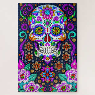 Sugar Skull Art - Leven in de dood Legpuzzel