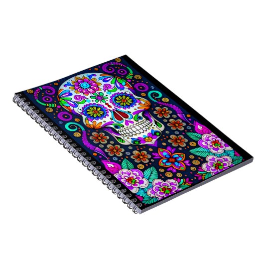 Sugar Skull Art - Leven in de dood Notitieboek (Rechterzijde)