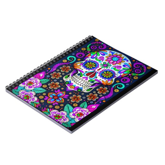 Sugar Skull Art - Leven in de dood Notitieboek (Linkerzijde)