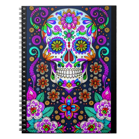 Sugar Skull Art - Leven in de dood Notitieboek (Voorkant)