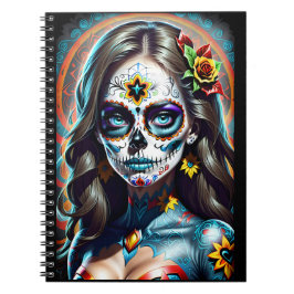 Sugar Skull Art - Levendig en vet Notitieboek