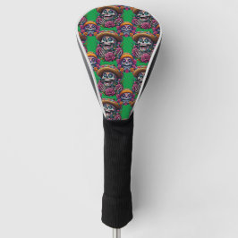 Sugar Skull Art - Levendige Dag van de Doden (Groe Golfheadcover