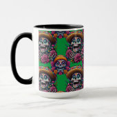 Sugar Skull Art - Levendige Dag van de Doden (Groe Mok (Links)