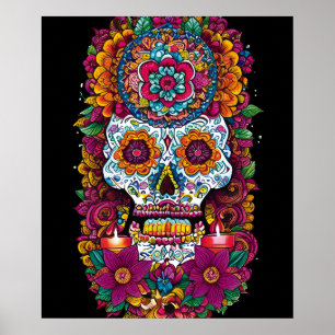 Sugar Skull Art - Levendige tradities van Mexico Poster