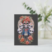 Sugar Skull Art - Man staand in boog Briefkaart (Staand voorkant)