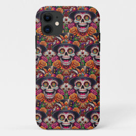 Sugar Skull Art - Marigold Sugar Skull Case-Mate iPhone Case
