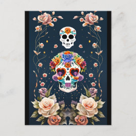Sugar Skull Art - Mexicaans erfgoed Briefkaart