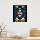 Sugar Skull Art - Mexicaans erfgoed Poster (Keuken)