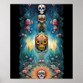 Sugar Skull Art - Mexicaanse Dag van de Doden: Poster (Voorkant)