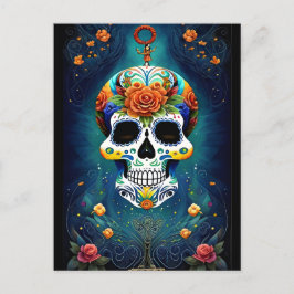 Sugar Skull Art - Mexicaanse magie Briefkaart