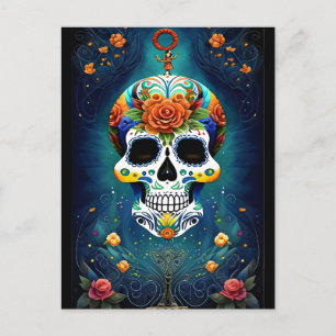 Sugar Skull Art - Mexicaanse magie Briefkaart