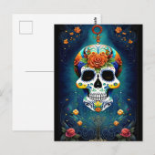 Sugar Skull Art - Mexicaanse magie Briefkaart (Voorkant / Achterkant)