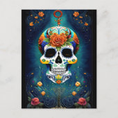 Sugar Skull Art - Mexicaanse magie Briefkaart (Voorkant)