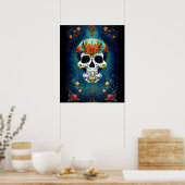 Sugar Skull Art - Mexicaanse magie Poster (Keuken)