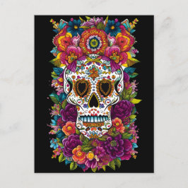 Sugar Skull Art - Mexico's Dag van de Doden Briefkaart