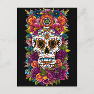 Sugar Skull Art - Mexico's Dag van de Doden Briefkaart