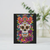 Sugar Skull Art - Mexico's Dag van de Doden Briefkaart (Staand voorkant)