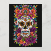 Sugar Skull Art - Mexico's Dag van de Doden Briefkaart (Voorkant)