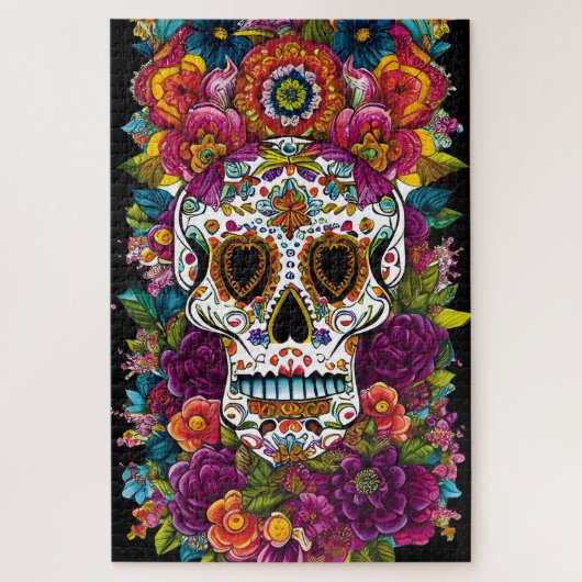 Sugar Skull Art - Mexico's Dag van de Doden Legpuzzel (Verticaal)
