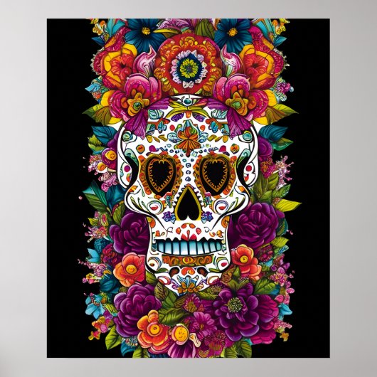 Sugar Skull Art - Mexico's Dag van de Doden Poster (Voorkant)