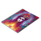 Sugar Skull Art - Mooie Vrouw op Altaar Notitieboek (Linkerzijde)