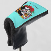 Sugar Skull Art Nouveau Golfheadcover (3/4 voorkant)