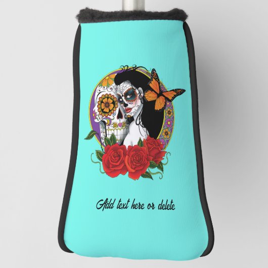 Sugar Skull Art Nouveau Golfheadcover (Draai 90)