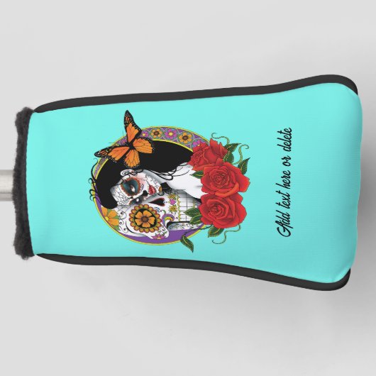 Sugar Skull Art Nouveau Golfheadcover (Voorkant)