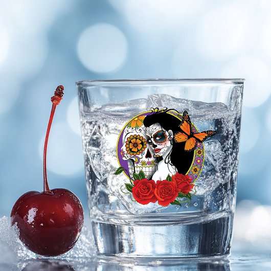 Sugar SKull Art Nouveau Shot Glas