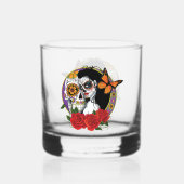 Sugar Skull Art Nouveau Whisky Glas (Voorkant)