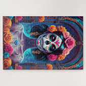 Sugar Skull Art - Omarm de elegantie Legpuzzel (Horizontaal)