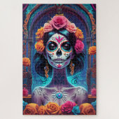 Sugar Skull Art - Omarm de elegantie Legpuzzel (Verticaal)