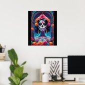 Sugar Skull Art - Omarm de elegantie Poster (Thuiskantoor)