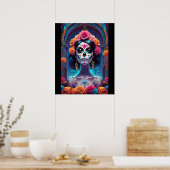 Sugar Skull Art - Omarm de elegantie Poster (Keuken)
