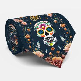 Sugar Skull Art - Omarm de feestelijke geest Stropdas