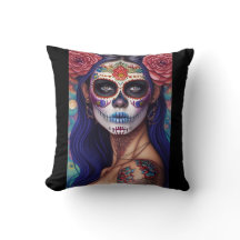 Sugar Skull Art - Rozen en feestvreugde