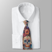 Sugar Skull Art - Schedels en Vlinders Stropdas (Gebonden)