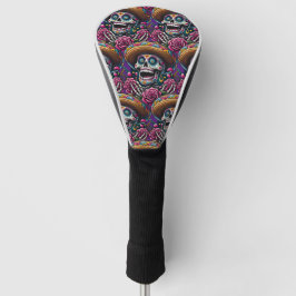 Sugar Skull Art - Skelet Sombrero Rozen Calavera Golfheadcover